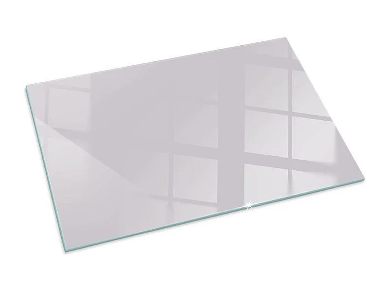 Glasplatte zum Schutz vor Funkenflug, Kaminauflage - Rechteck - 100x70 - Farbe Hellviolett