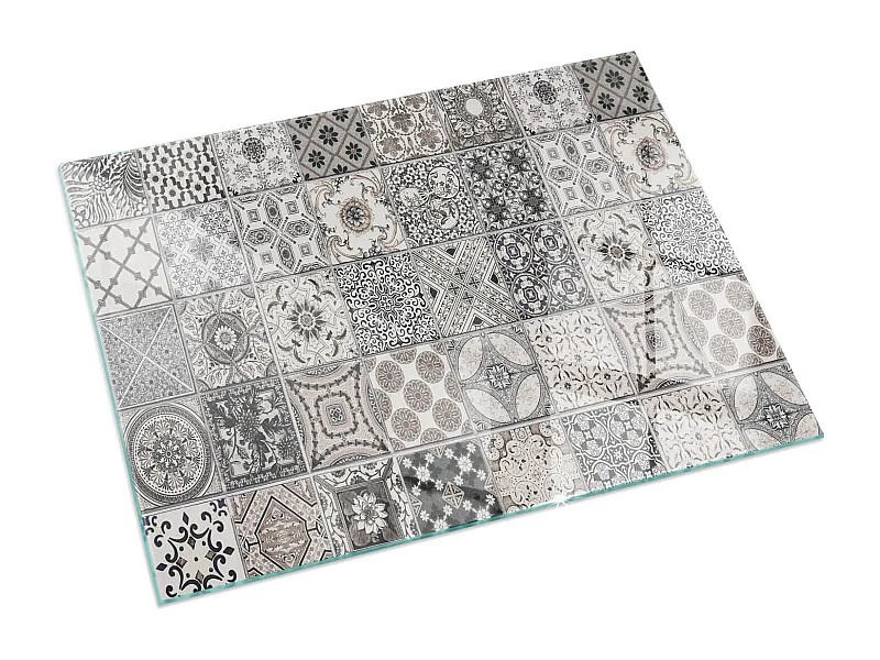 Plaque de sol en verre pour poêle - Rectangle - 60X40 - Modèles de carreaux décoratifs