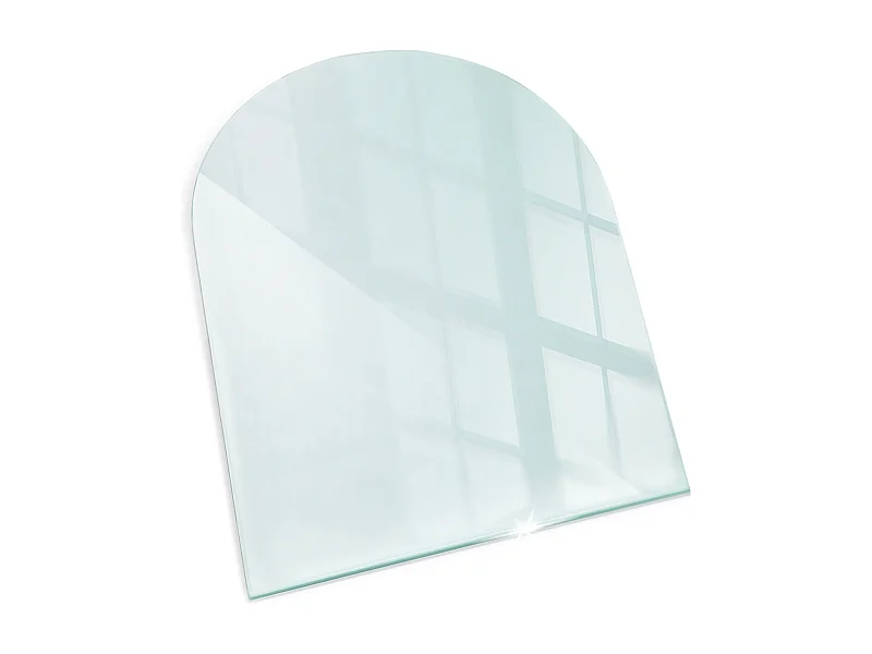 Glasplatte zum Schutz vor Funkenflug, Kaminauflage - transparent - 100x100