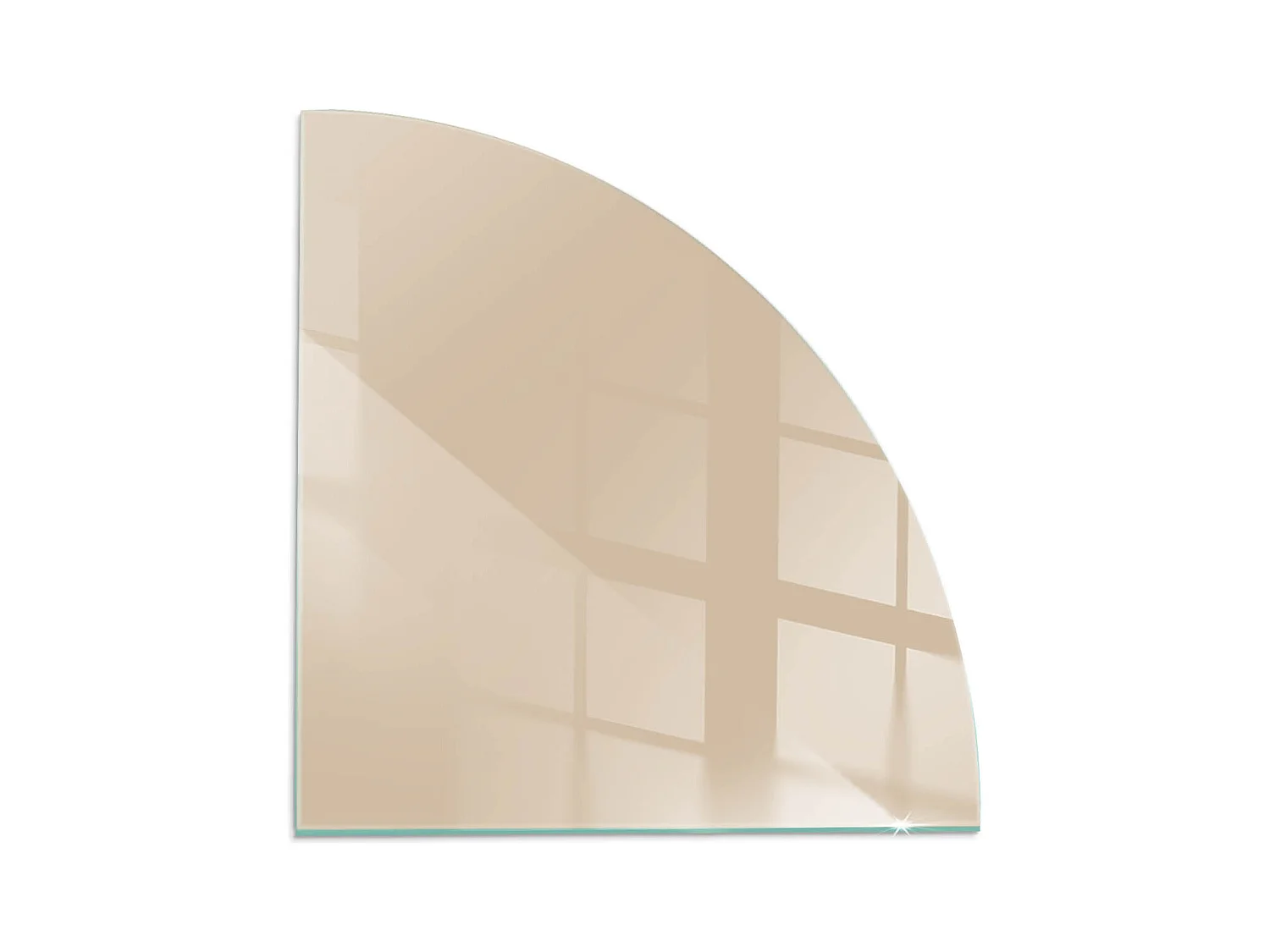 Vloerplaat voor houtkachel, onder open haard - Een kwart - 1/4 100x100 - Kleur Beige