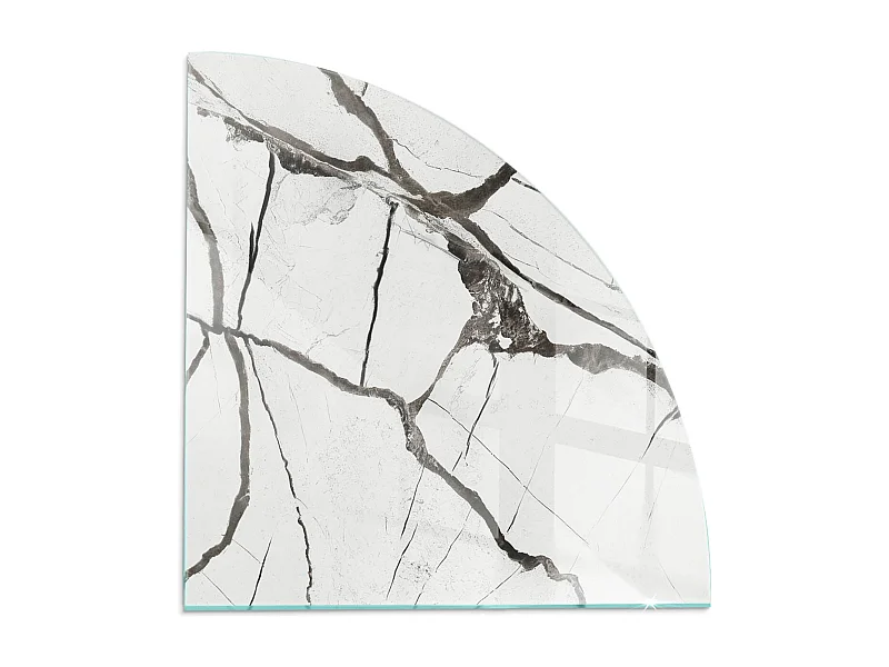 Glasplatte zum Schutz vor Funkenflug, Kaminauflage - Ein Viertel - 1/4 100x100 - Marmoradermuster