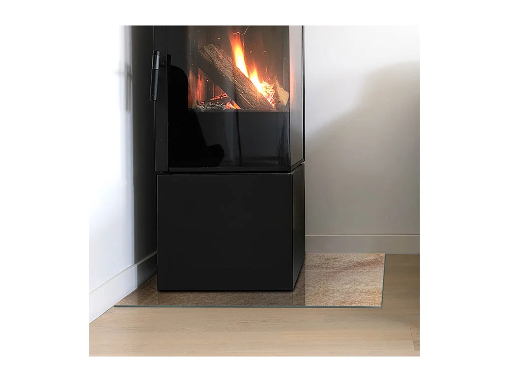 Vloerplaat voor houtkachel, onder open haard - Rechthoek - 60X40 - Natuursteen textuur