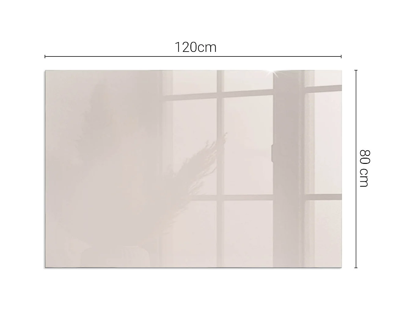 Plaque de sol en verre pour poêle - Rectangle - 120x80 - Couleur Rose pâle