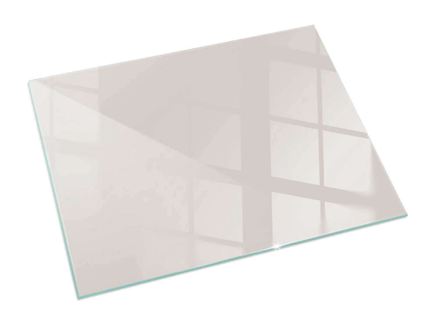 Glasplatte zum Schutz vor Funkenflug, Kaminauflage - Rechteck - 120x80 - Farbe Blassrosa