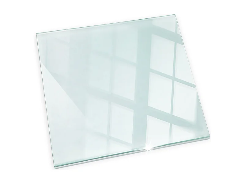 Glasplatte zum Schutz vor Funkenflug, Kaminauflage - transparent  - Rechteck - 60x60