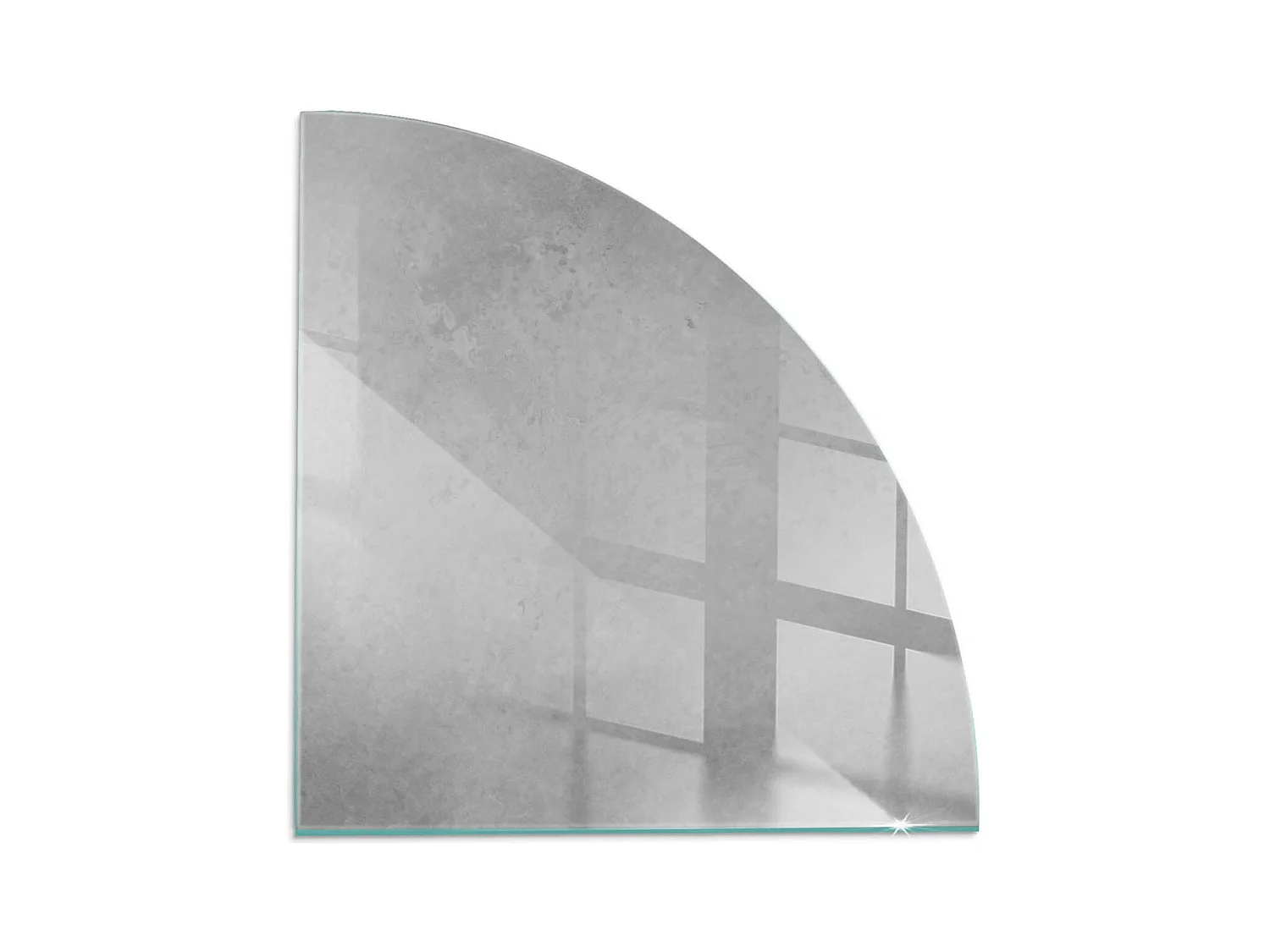 Vetro per camino, vetro di protezione per il soggiorno - Un quarto - 1/4 100x100 - Textura de hormigón con efecto.