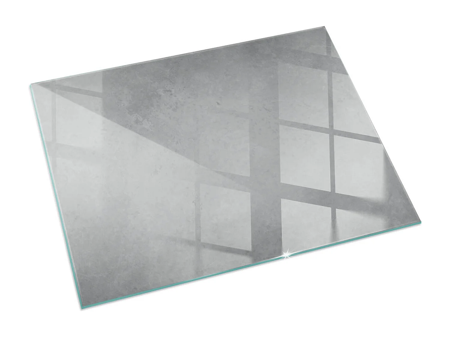 Vloerplaat voor houtkachel, onder open haard - Rechthoek - 60X40 - Betontextuur met ingang