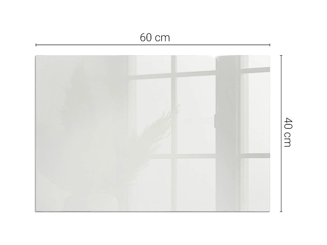 Plaque de sol en verre pour poêle - Rectangle - 60X40 - Couleur Gris