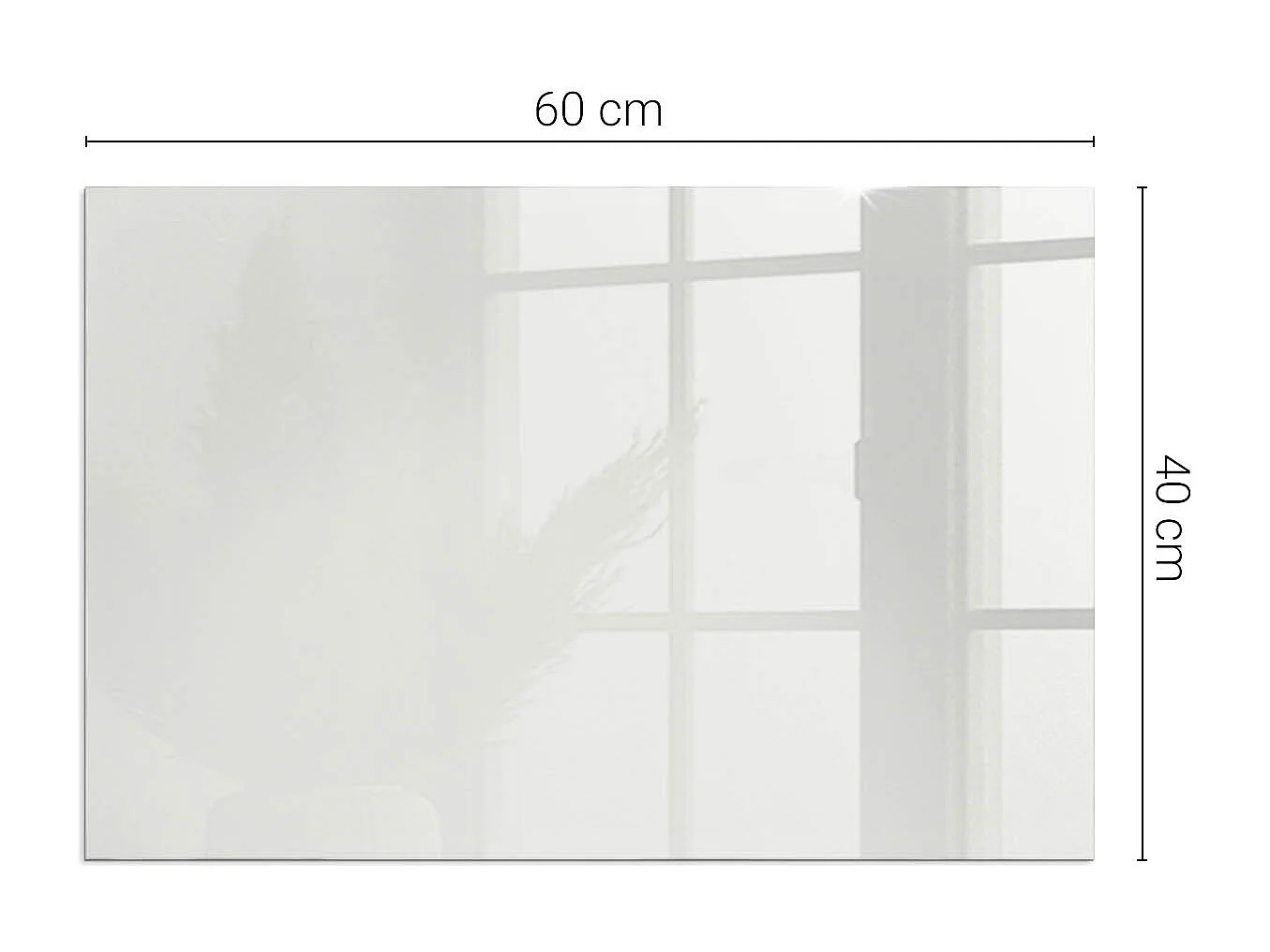 Vloerplaat voor houtkachel, onder open haard - Rechthoek - 60X40 - Kleur Grijs