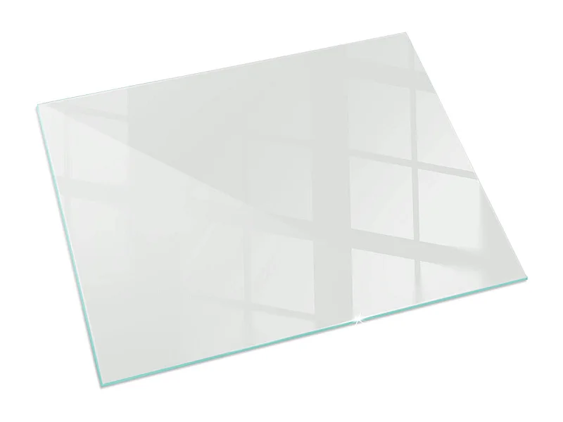 Glasplatte zum Schutz vor Funkenflug, Kaminauflage - Rechteck - 60X40 - Farbe Grau