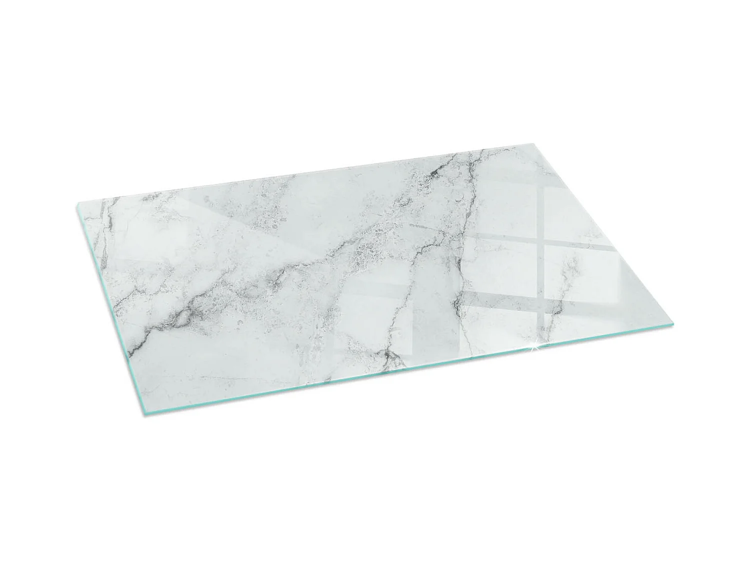 Vloerplaat voor houtkachel, onder open haard - Rechthoek - 140x70 - Marmerpatroon met aderen