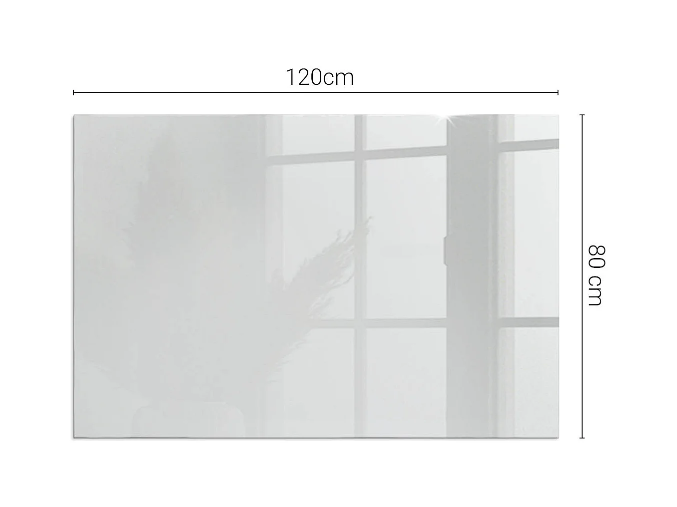 Vloerplaat voor houtkachel, onder open haard - Rechthoek - 120x80 - Kleur Grijs