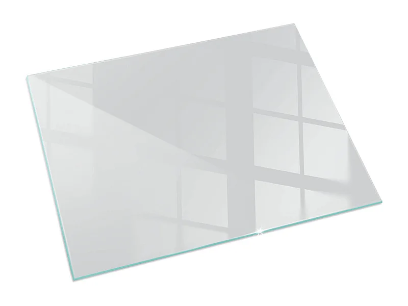 Glasplatte zum Schutz vor Funkenflug, Kaminauflage - Rechteck - 120x80 - Farbe Grau