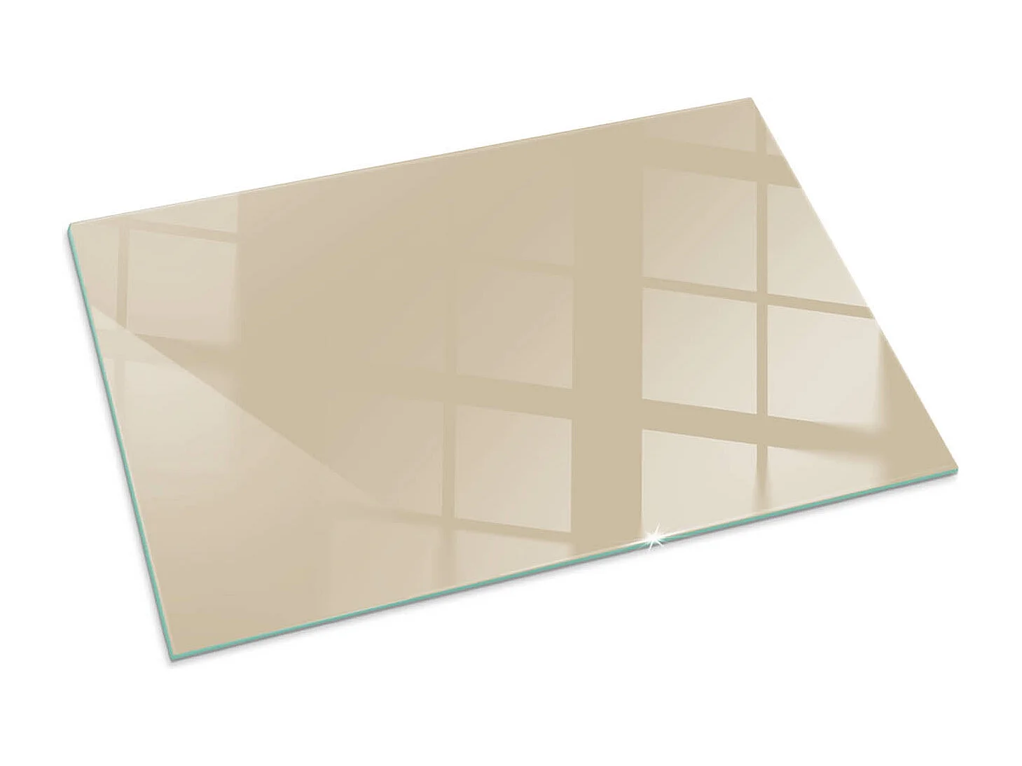 Vloerplaat voor houtkachel, onder open haard - Rechthoek - 100x70 - Kleur Beige