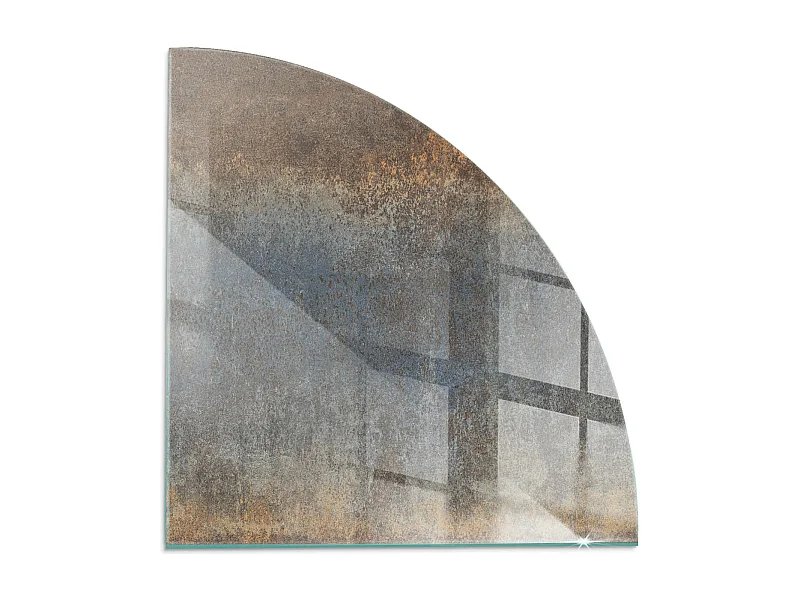 Glasplatte zum Schutz vor Funkenflug, Kaminauflage - Ein Viertel - 1/4 100x100 - Abstraktes Strukturmuster