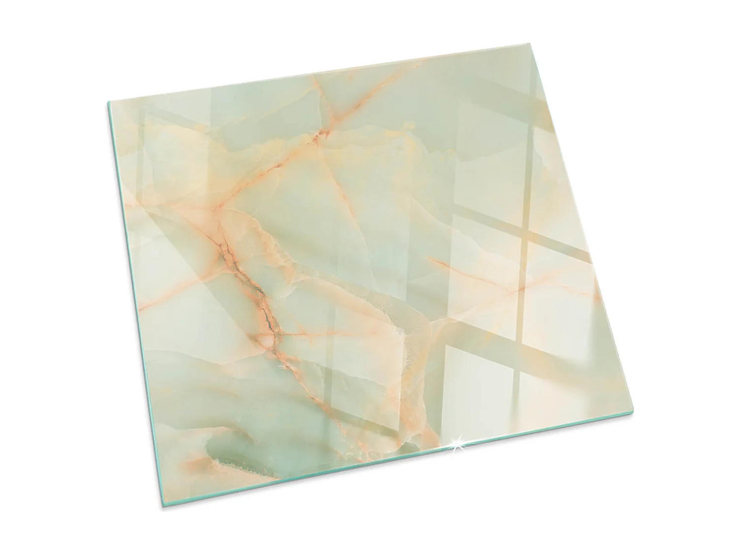 Vloerplaat voor houtkachel, onder open haard - Vierkant - 50x50 - Abstract marmeren patroon