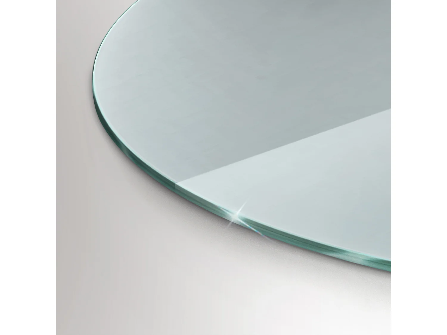 Plaque de sol en verre pour poêle - transparent - Un quart - 1/4 100x100 -