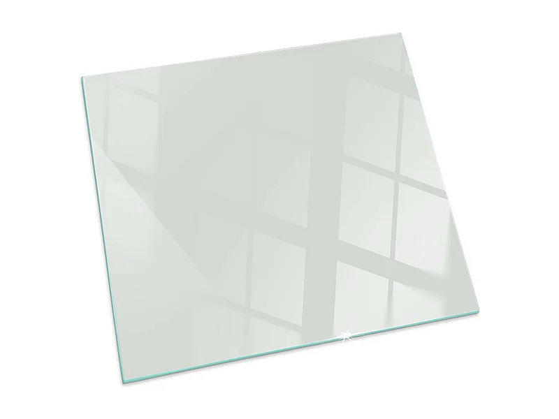 Glasplatte zum Schutz vor Funkenflug, Kaminauflage - Quadrat - 60x60 - Farbe Grau