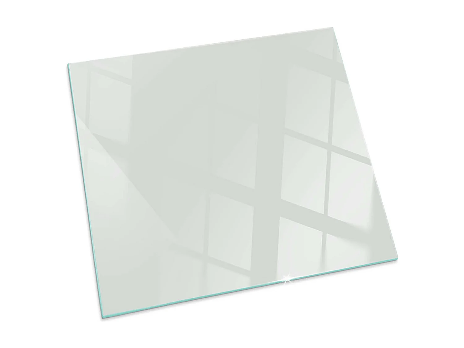 Glasplatte zum Schutz vor Funkenflug, Kaminauflage - Quadrat - 60x60 - Farbe Grau