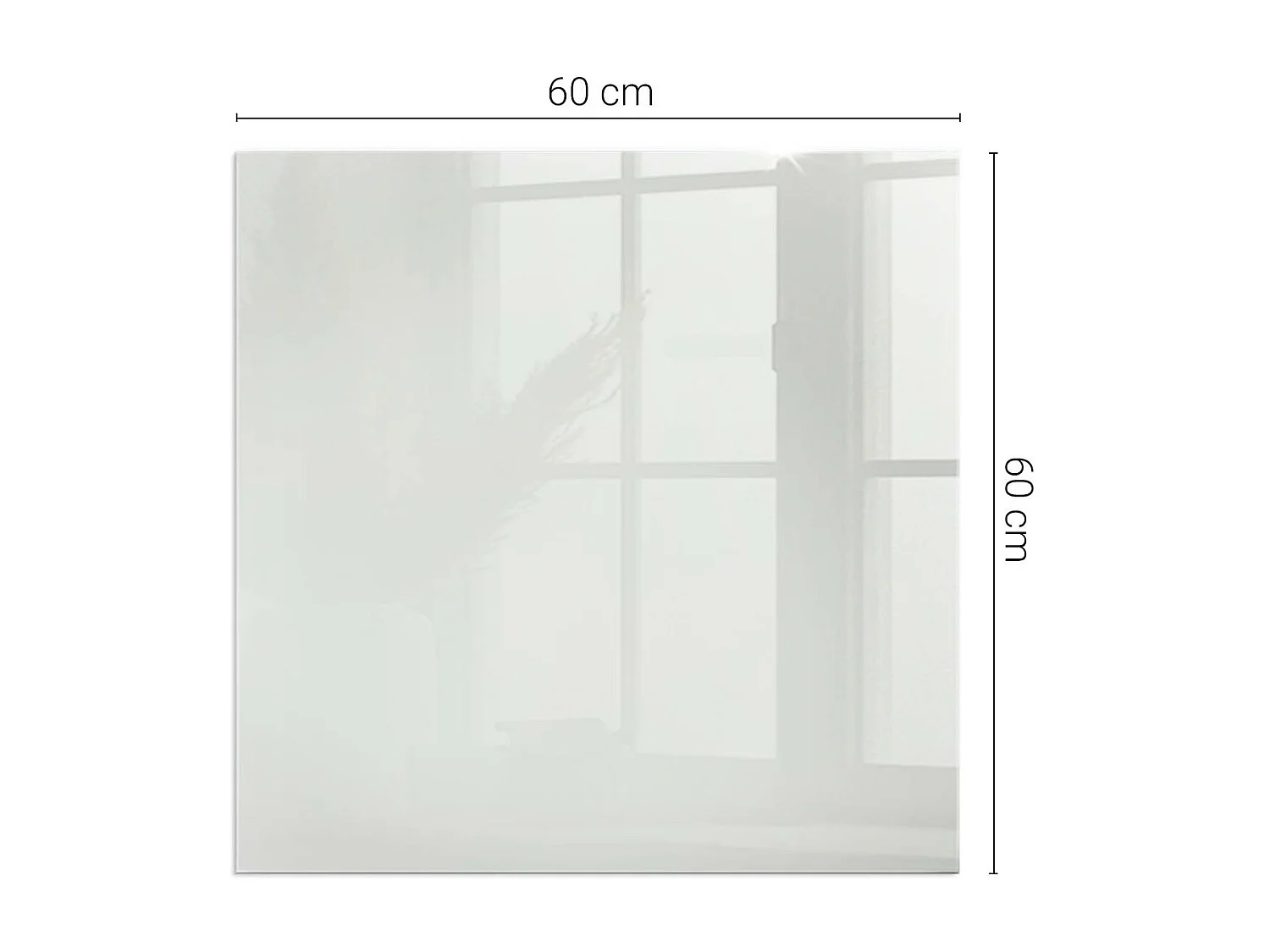 Glasplatte zum Schutz vor Funkenflug, Kaminauflage - Quadrat - 60x60 - Farbe Grau