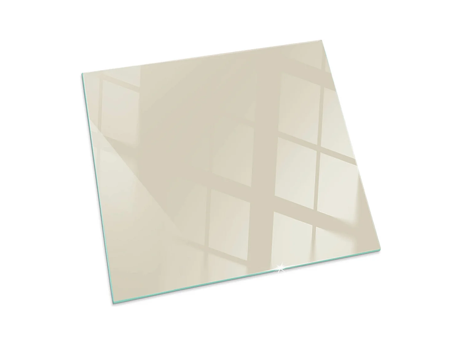 Vetro per camino, vetro di protezione per il soggiorno- Piazza - 60x60 - Color Beige