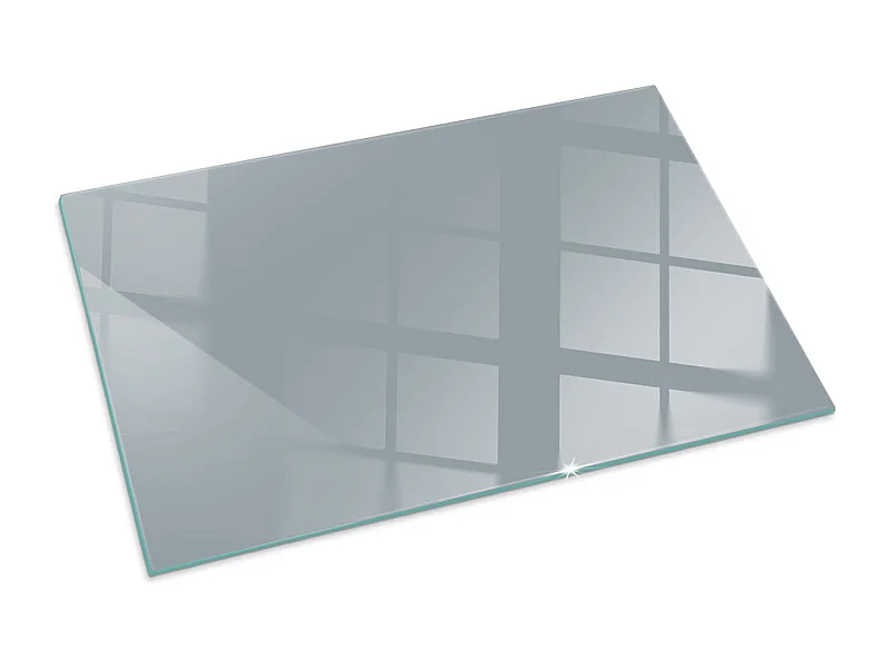 Glasplatte zum Schutz vor Funkenflug, Kaminauflage - Rechteck - 100x70 - Farbe Grau