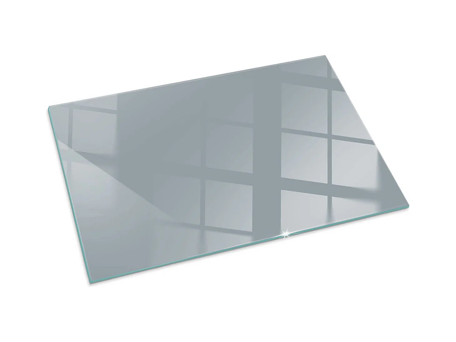 Vetro per camino, vetro di protezione per il soggiorno- Rettangolo - 100x70 - Color Gris