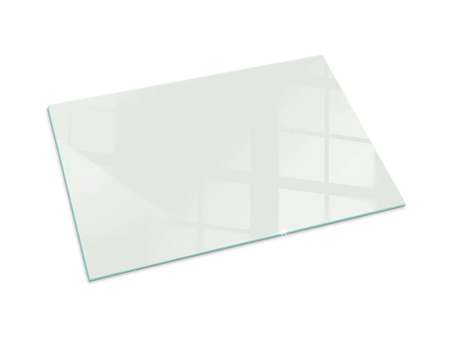 Plaque de sol en verre pour poêle - Rectangle - 100x70 - Couleur ivoire