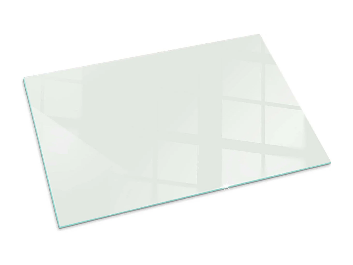 Glasplatte zum Schutz vor Funkenflug, Kaminauflage - Rechteck - 100x70 - Elfenbeinfarbe
