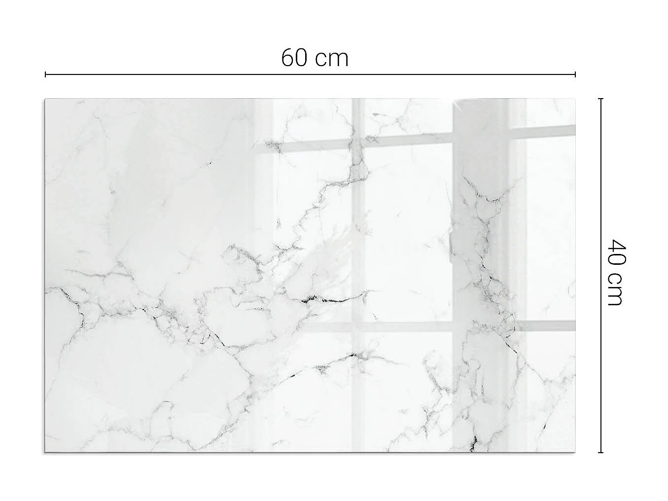 Glasplatte zum Schutz vor Funkenflug, Kaminauflage - Quadrat - 50x50 - Marmormuster mit Adern