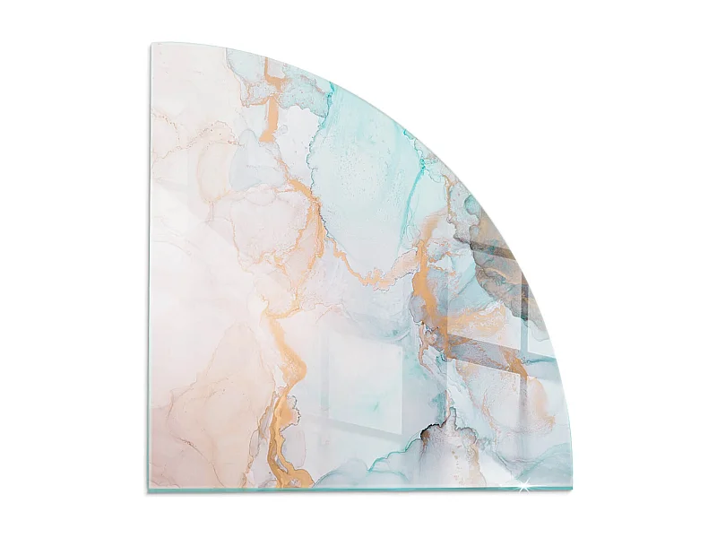 Glasplatte zum Schutz vor Funkenflug, Kaminauflage - Ein Viertel - 1/4 100x100 - Abstraktes fließendes Muster