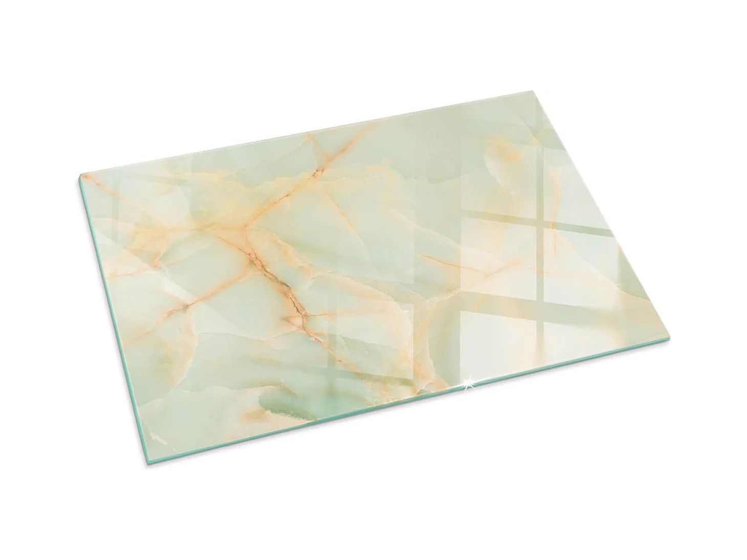 Plaque de sol en verre pour poêle - Rectangle - 100x70 - Modèle de marbre abstrait