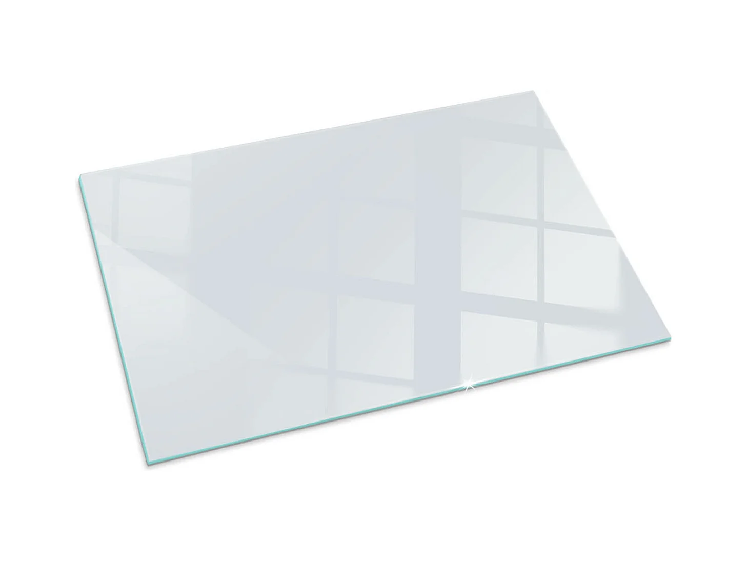 Vetro per camino, vetro di protezione per il soggiorno- Rettangolo - 100x70 - Colore Grigio chiaro