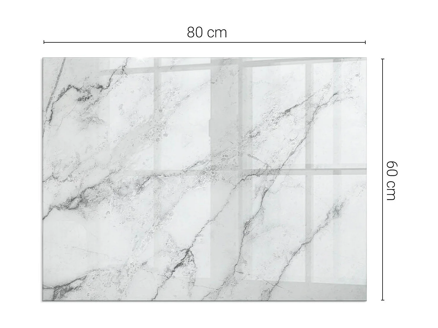 Plaque de sol en verre pour poêle - Rectangle - 80x60 - Modèles de carreaux décoratifs