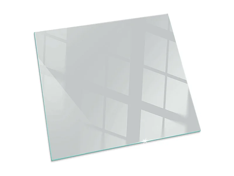 Glasplatte zum Schutz vor Funkenflug, Kaminauflage - Quadrat - 60x60 - Farbe Grau