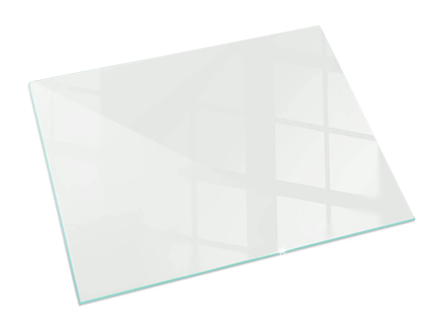 Glasplatte zum Schutz vor Funkenflug, Kaminauflage - Rechteck - 60X40 - Elfenbeinfarbe