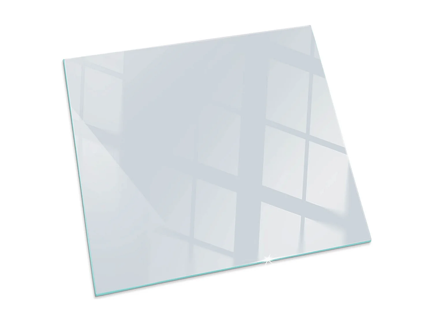 Plaque de sol en verre pour poêle - Carré - 50x50 - Couleur Gris clair