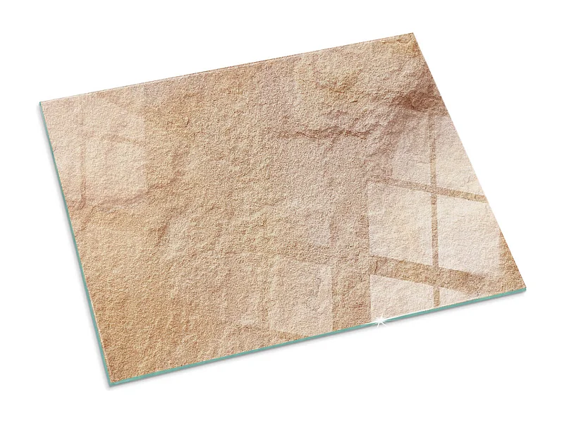 Vloerplaat voor houtkachel, onder open haard - Rechthoek - 80x60 - Natuurlijk houtpatroon