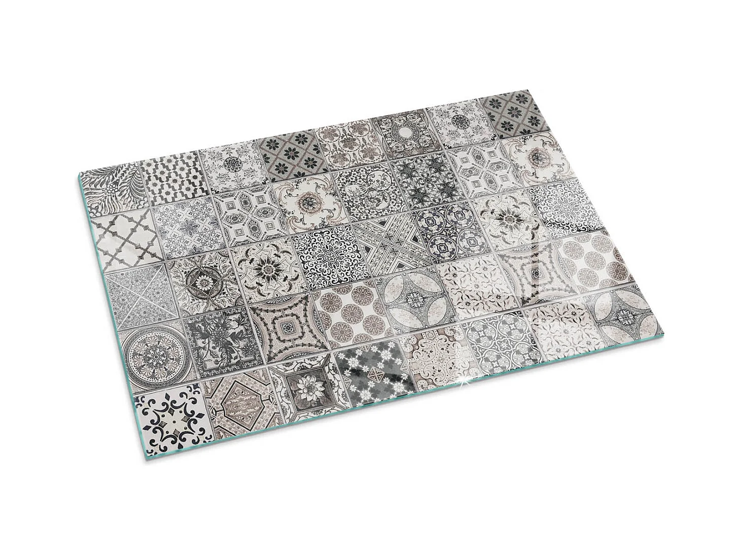 Plaque de sol en verre pour poêle - Rectangle - 100x70 - Modèles de carreaux décoratifs