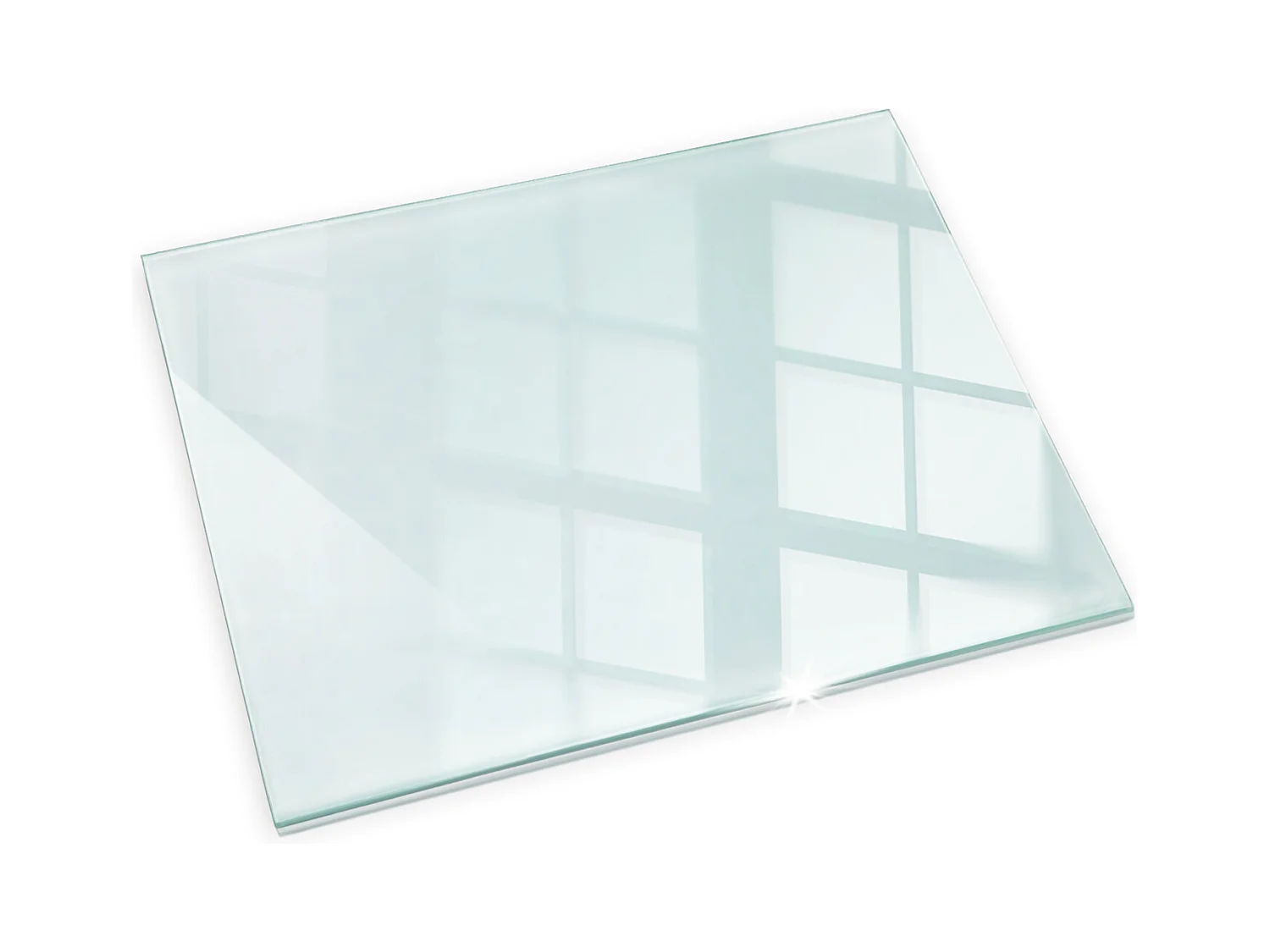 Placa de cristal para la chimenea del salón - transparente - Rectángulo - 80x60