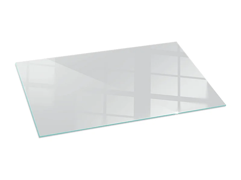 Glasplatte zum Schutz vor Funkenflug, Kaminauflage - Rechteck - 140x70 - Farbe Grau