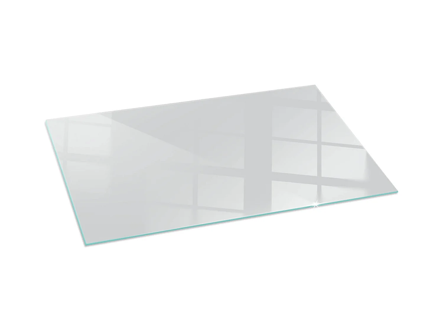 Glasplatte zum Schutz vor Funkenflug, Kaminauflage - Rechteck - 140x70 - Farbe Grau