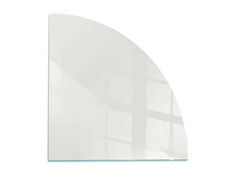 Glasplatte zum Schutz vor Funkenflug, Kaminauflage - Ein Viertel - 1/4 100x100 - Farbe Grau