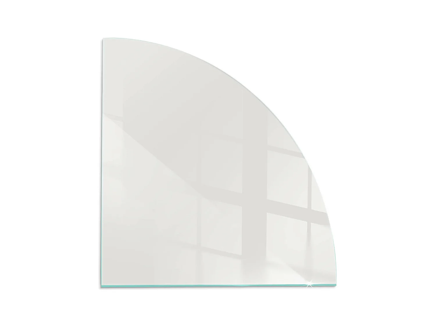 Plaque de sol en verre pour poêle - Un quart - 1/4 100x100 - Couleur Gris