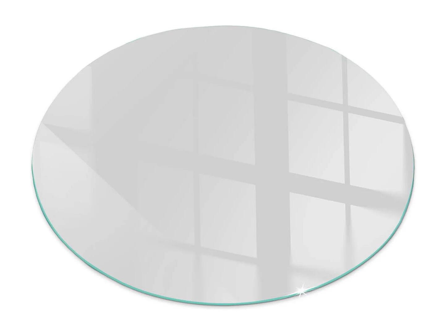 Glasplatte zum Schutz vor Funkenflug, Kaminauflage - Rad - 50x50 - Farbe Grau