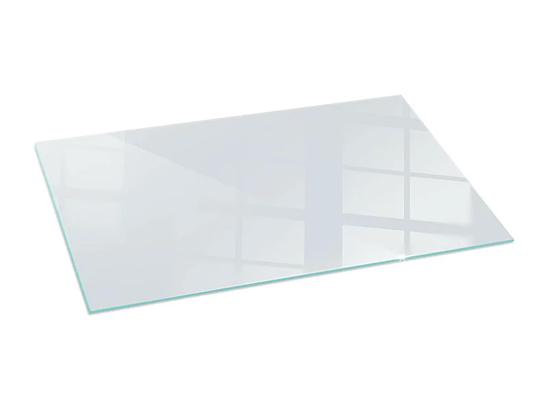 Glasplatte zum Schutz vor Funkenflug, Kaminauflage - Rechteck - 140x70 - Farbe Hellgrau