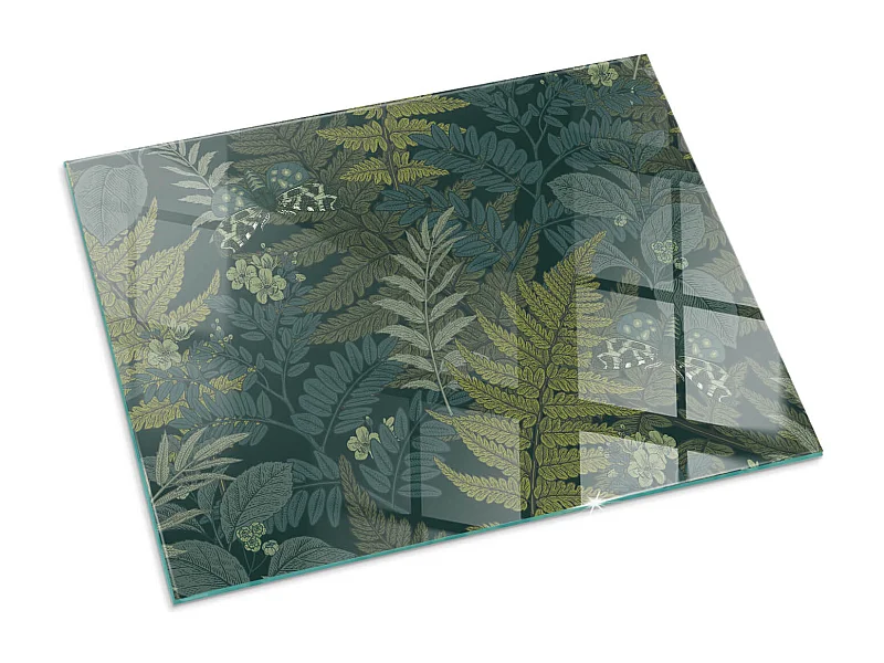 Vloerplaat voor houtkachel, onder open haard - Rechthoek - 80x60 - Bloemenboeket tot in detail