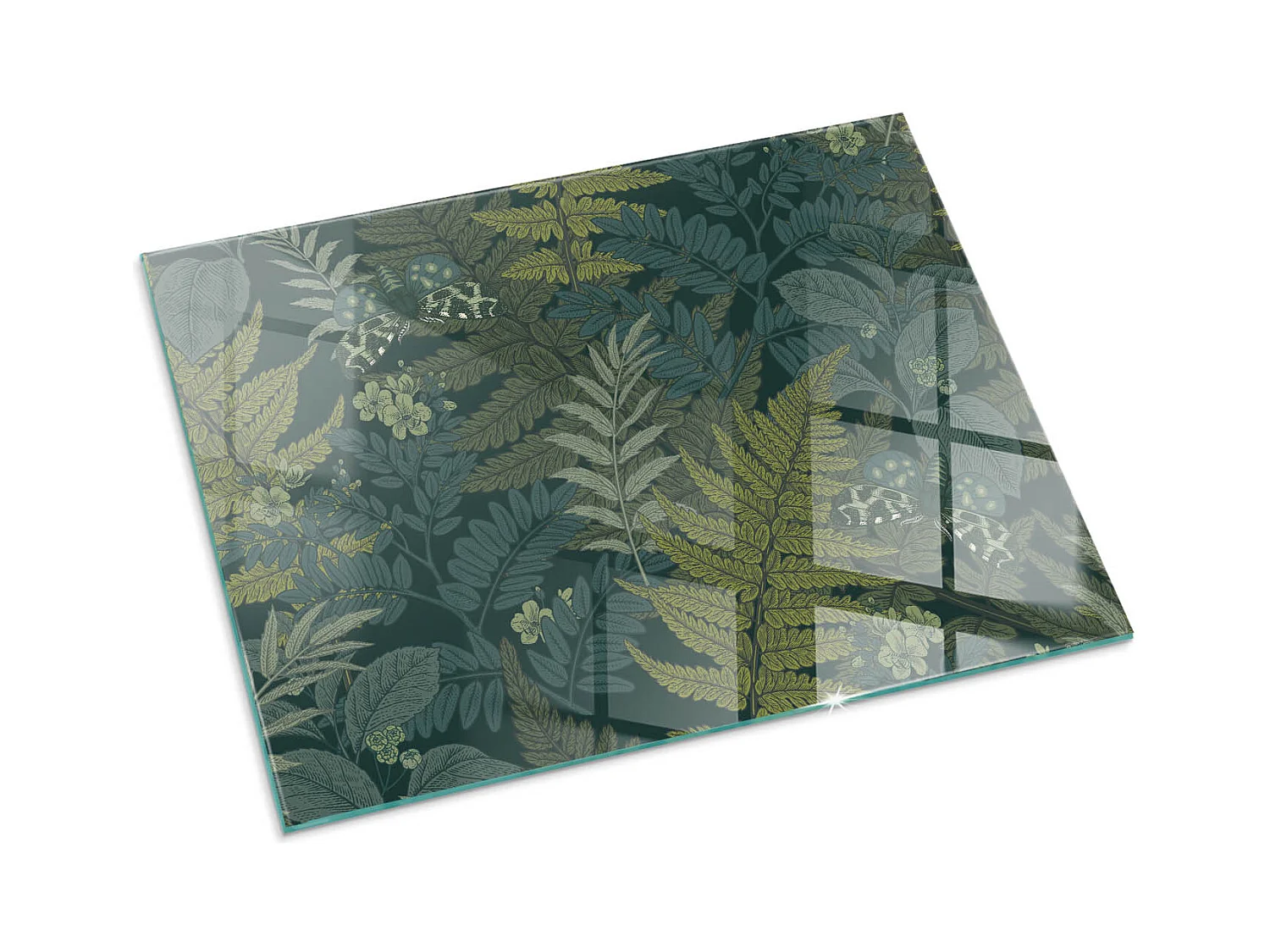 Vloerplaat voor houtkachel, onder open haard - Rechthoek - 80x60 - Bloemenboeket tot in detail