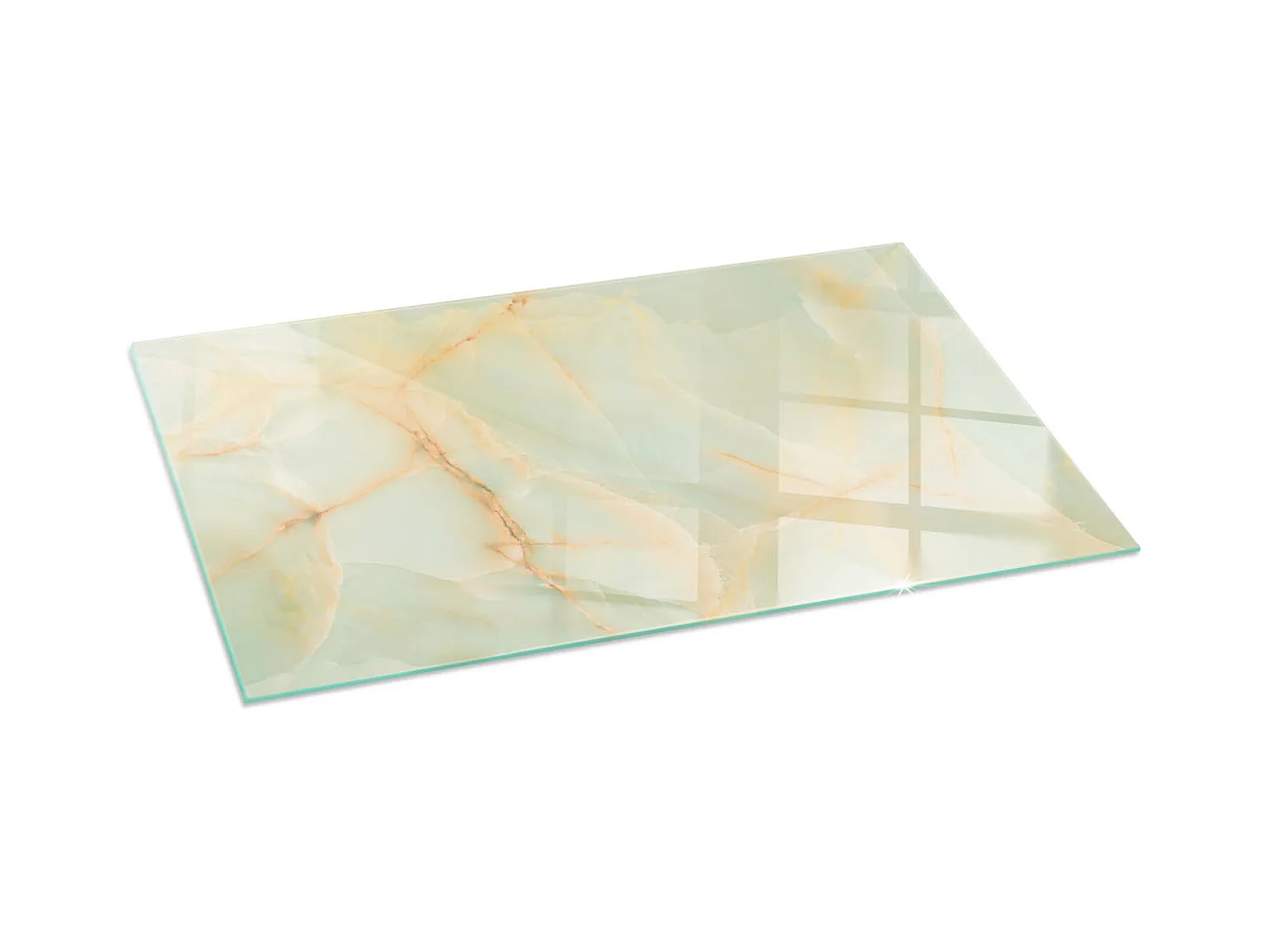 Glasplatte zum Schutz vor Funkenflug, Kaminauflage - Rechteck - 140x70 - Abstraktes Marmormuster