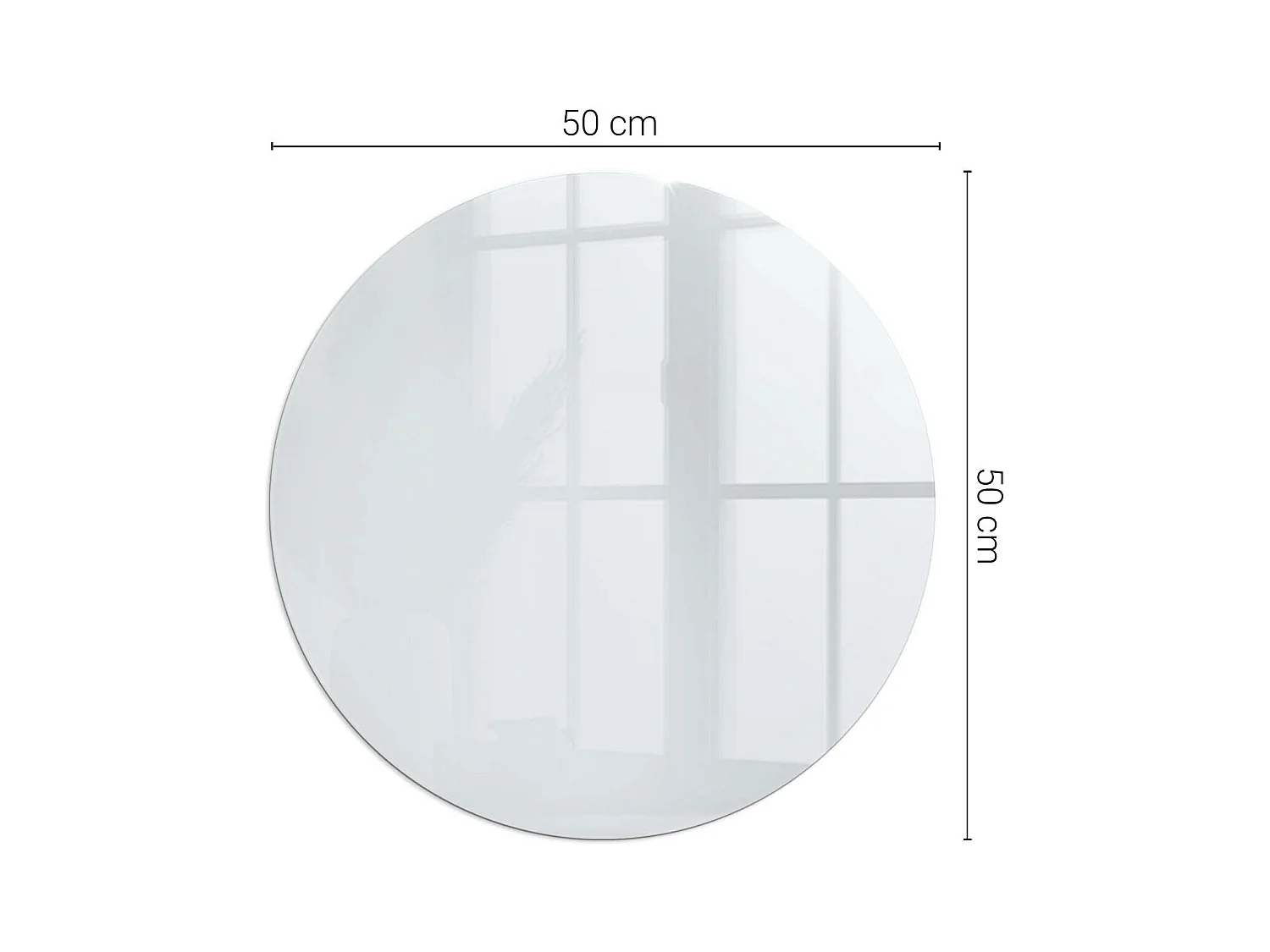 Vloerplaat voor houtkachel, onder open haard - Wiel - 50x50 - Kleur Lichtgrijs